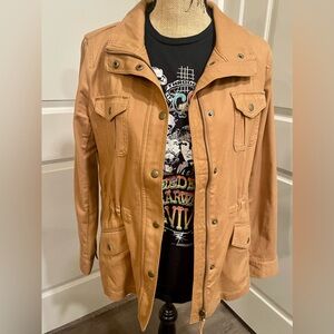 🌟Womens TALBOTS CAMEL CARGO jacket🌟 Like new condition